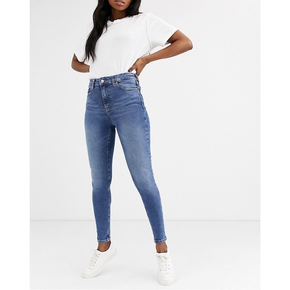 Topshop Denim - Topshop JAMIE JEANS IN MID BLUE